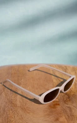 PrettyLittleThing Sunglasses*A.KJÆRBEDE Milky Brown Lens Rounded Sunglasses