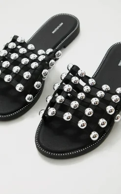 PrettyLittleThing Slides*Alisa Large Studded Slides