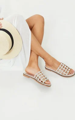 PrettyLittleThing Slides*Alisa Large Studded Slides