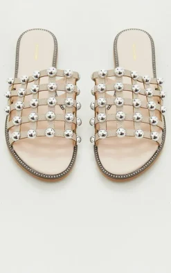 PrettyLittleThing Slides*Alisa Large Studded Slides