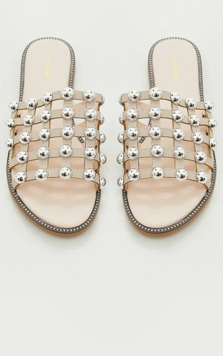 PrettyLittleThing Slides*Alisa Large Studded Slides