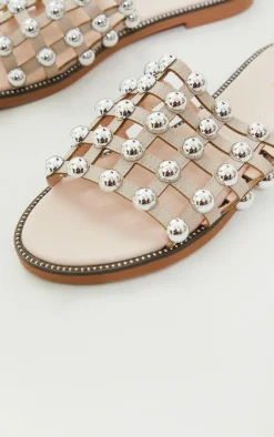 PrettyLittleThing Slides*Alisa Large Studded Slides