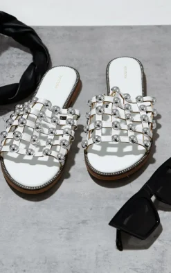 PrettyLittleThing Slides*Alisa Large Studded Slides