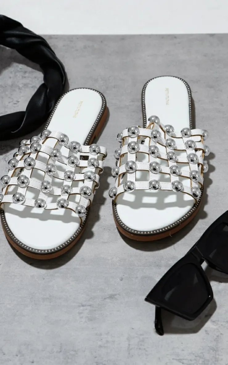 PrettyLittleThing Slides*Alisa Large Studded Slides
