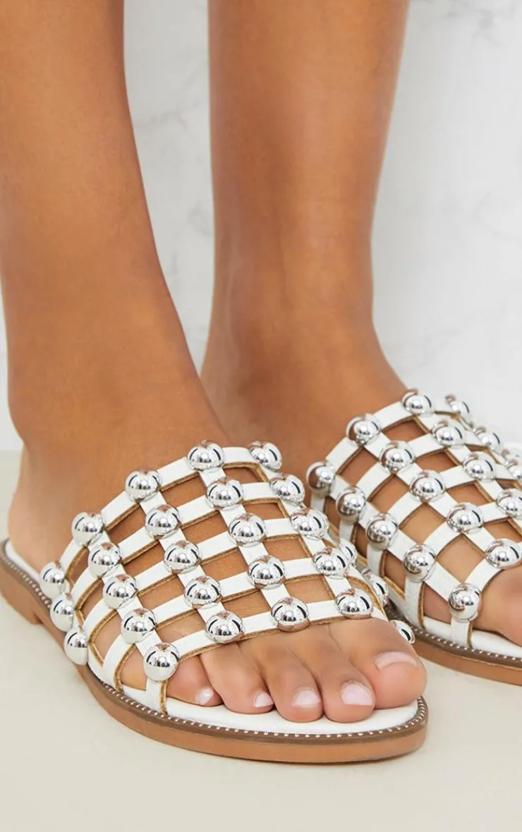 PrettyLittleThing Slides*Alisa Large Studded Slides