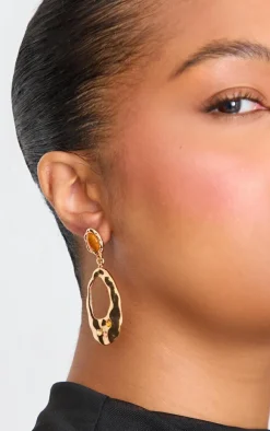 PrettyLittleThing Statement Earrings*Abstract Molten Jewel Statement Stud Earrings