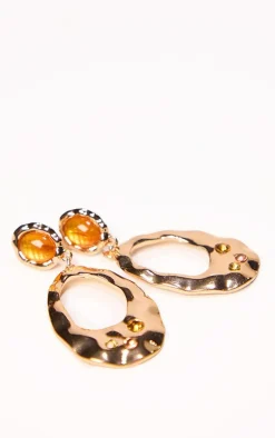 PrettyLittleThing Statement Earrings*Abstract Molten Jewel Statement Stud Earrings