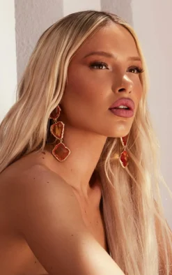 PrettyLittleThing Statement Earrings*Molten Drop Jewel Statement Earrings
