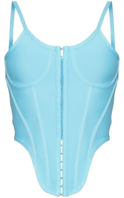 PrettyLittleThing Corsets*Bandage Hook And Eye Dip Hem Corset