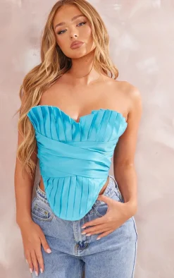 PrettyLittleThing Corsets*Pleated Drape Front Corset