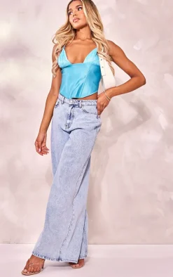 PrettyLittleThing Corsets*Satin Lace Boned Corset Top