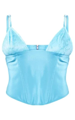 PrettyLittleThing Corsets*Satin Lace Boned Corset Top