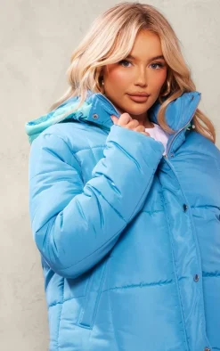 PrettyLittleThing Puffer Jackets*Contrast Hood Puffer Jacket