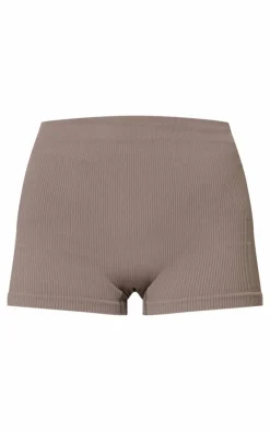 PrettyLittleThing Snatched*Basic Structured Snatched Rib Hot Pants