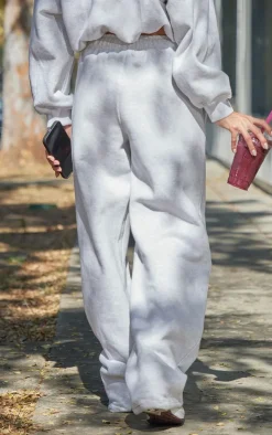 PrettyLittleThing Drawcord Hem Oversized Sweatpants Ash Grey