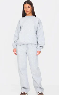 Outlet PrettyLittleThing Drawstring Wide Leg Sweatpants Ash Grey