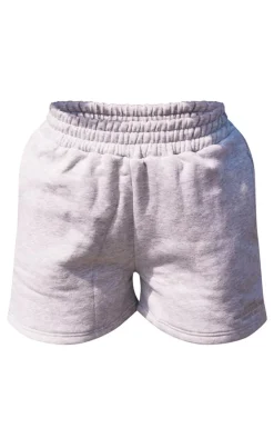 New PrettyLittleThing Graphic Sweat Short Ash Grey