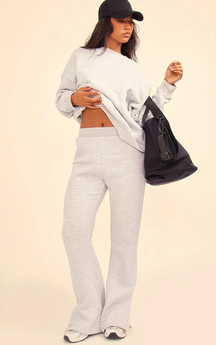 PrettyLittleThing Longline Oversized Sweatshirt Ash Grey