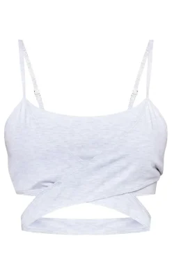 PrettyLittleThing Sports Bras*Marl Sculpt Cross Over Strap Sports Bra