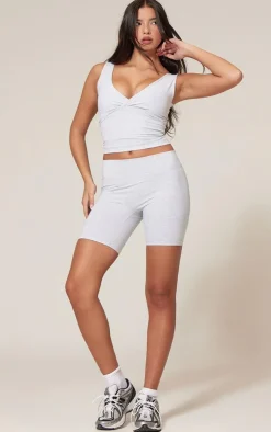 PrettyLittleThing Gym Shorts*Marl Sculpt High Waist Gym Shorts