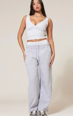 PrettyLittleThing Sports Bras*Marl Sculpt V Front Longline Padded Sports Bra