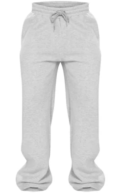 PrettyLittleThing Oversized Graphic Printed Wide Leg Sweatpants Ash Grey