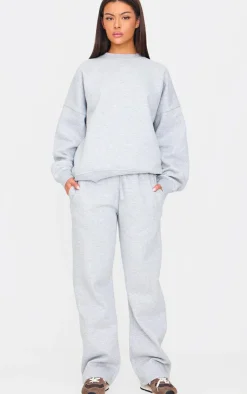 Outlet PrettyLittleThing Oversized Long Sleeve Sweatshirt Ash Grey