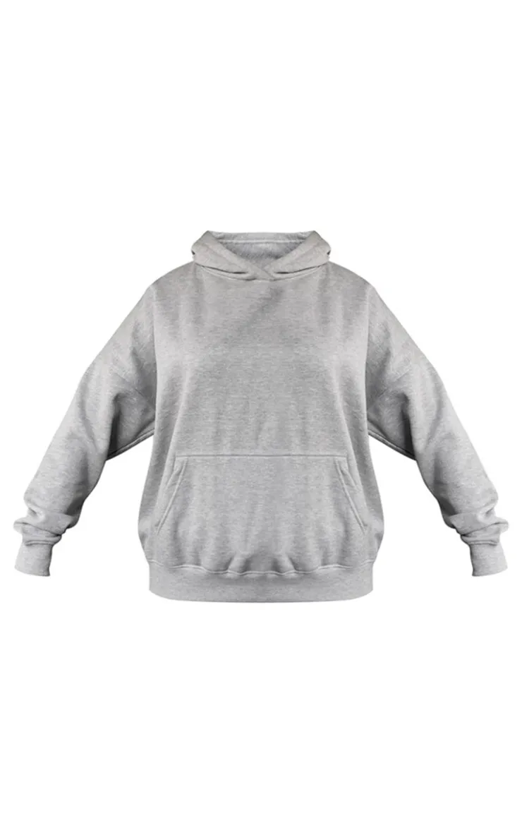 Best PrettyLittleThing Oversized Main Character Energy Puff Print Hoodie Ash Grey