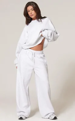 PrettyLittleThing Basic Tops*Premium Basic Crew Neck Cropped Sweatshirt