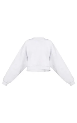 PrettyLittleThing Basic Tops*Premium Basic Crew Neck Cropped Sweatshirt