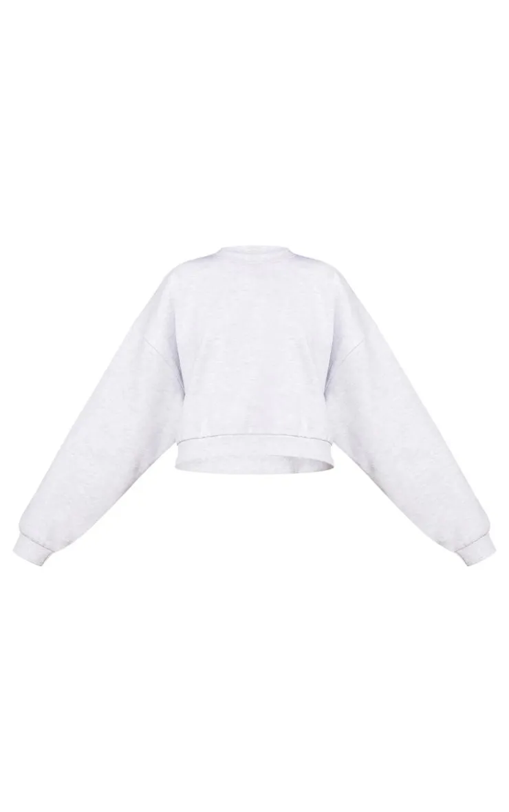 PrettyLittleThing Basic Tops*Premium Basic Crew Neck Cropped Sweatshirt
