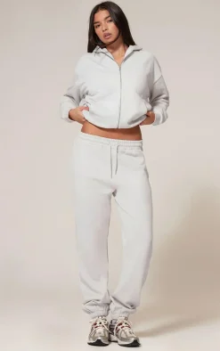 PrettyLittleThing Grey Sweatsuits*Premium Cuffed Sweat Sweatpants