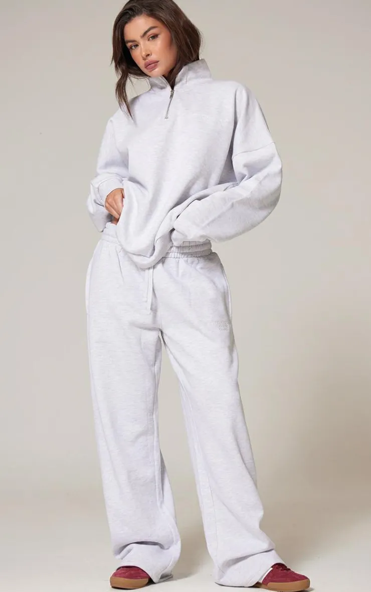 PrettyLittleThing Christmas Shop*Premium High Neck Quarter Zip Oversized Sweatshirt