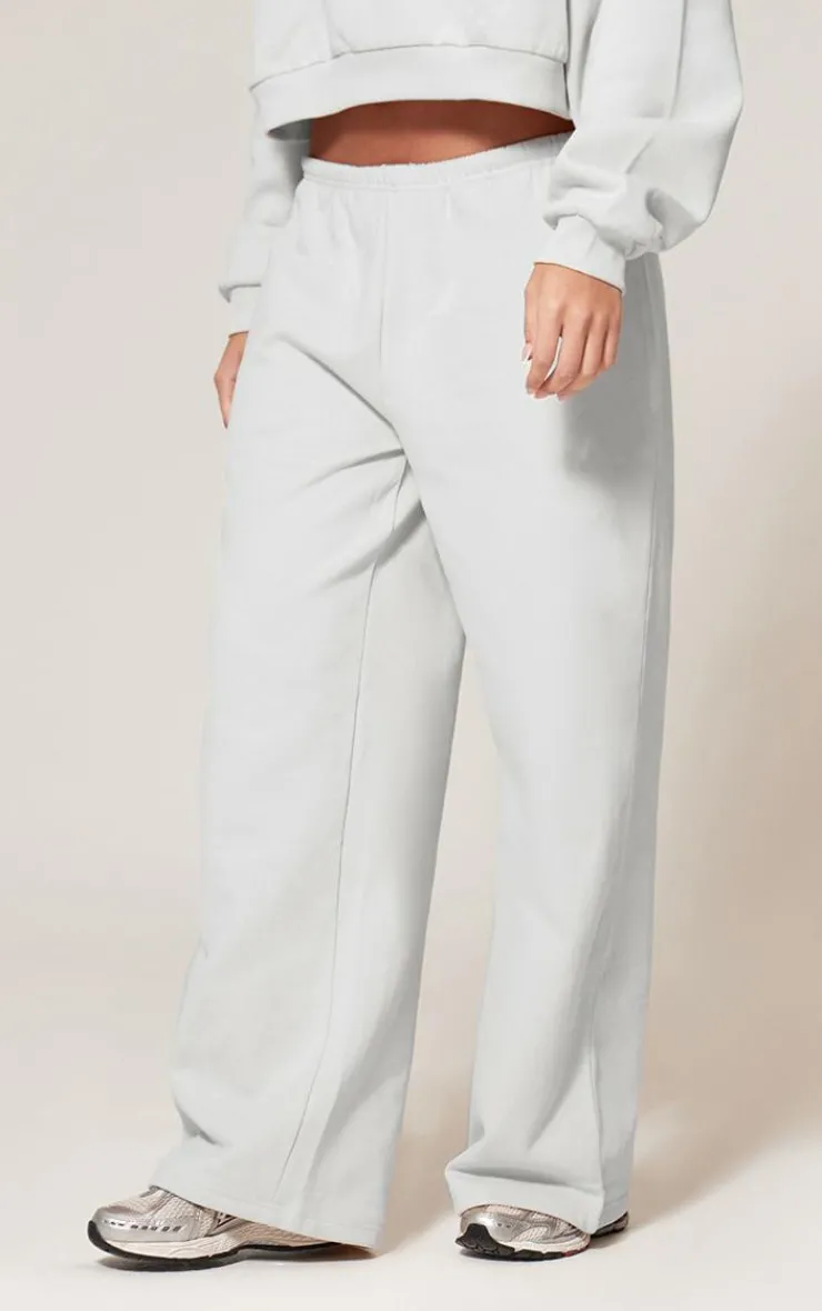 PrettyLittleThing Grey Sweatsuits*Premium Thin Waistband Straight Leg Sweat Sweatpants