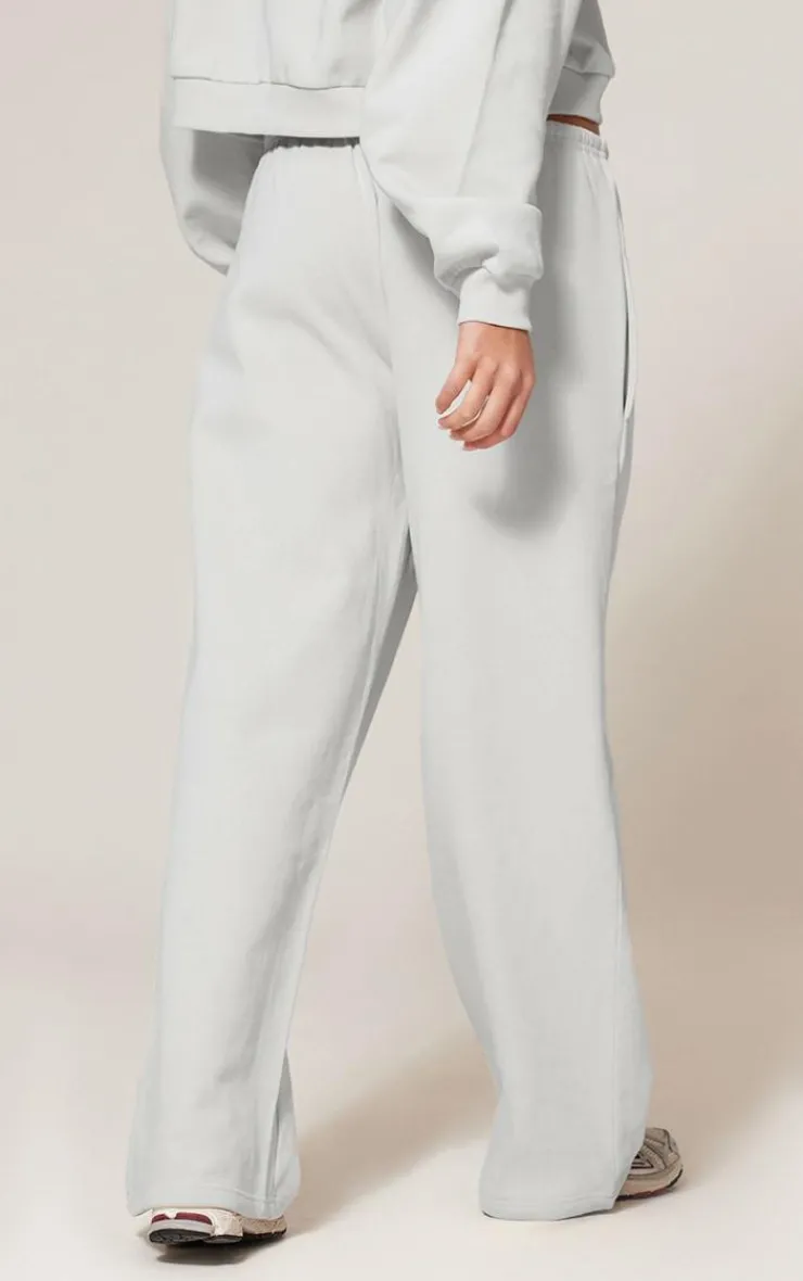 PrettyLittleThing Grey Sweatsuits*Premium Thin Waistband Straight Leg Sweat Sweatpants