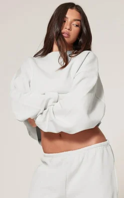 PrettyLittleThing Grey Sweatsuits*Premium Thin Waistband Straight Leg Sweat Sweatpants