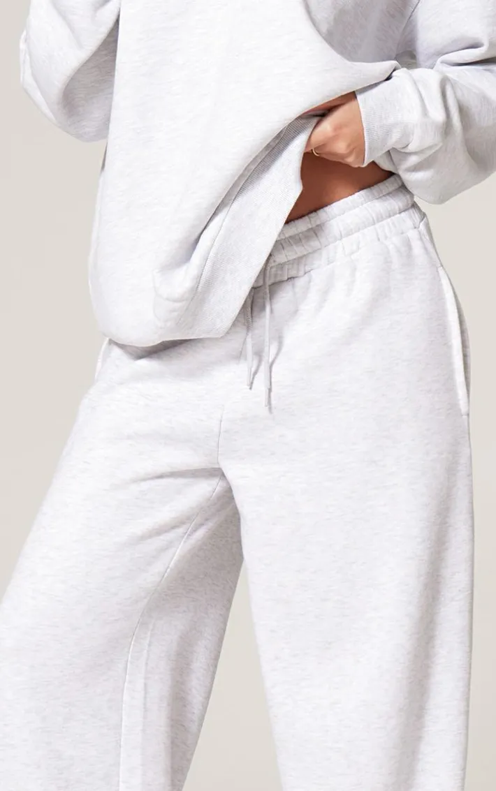 Ash Grey Premium Wide Leg Sweat Sweatpants
