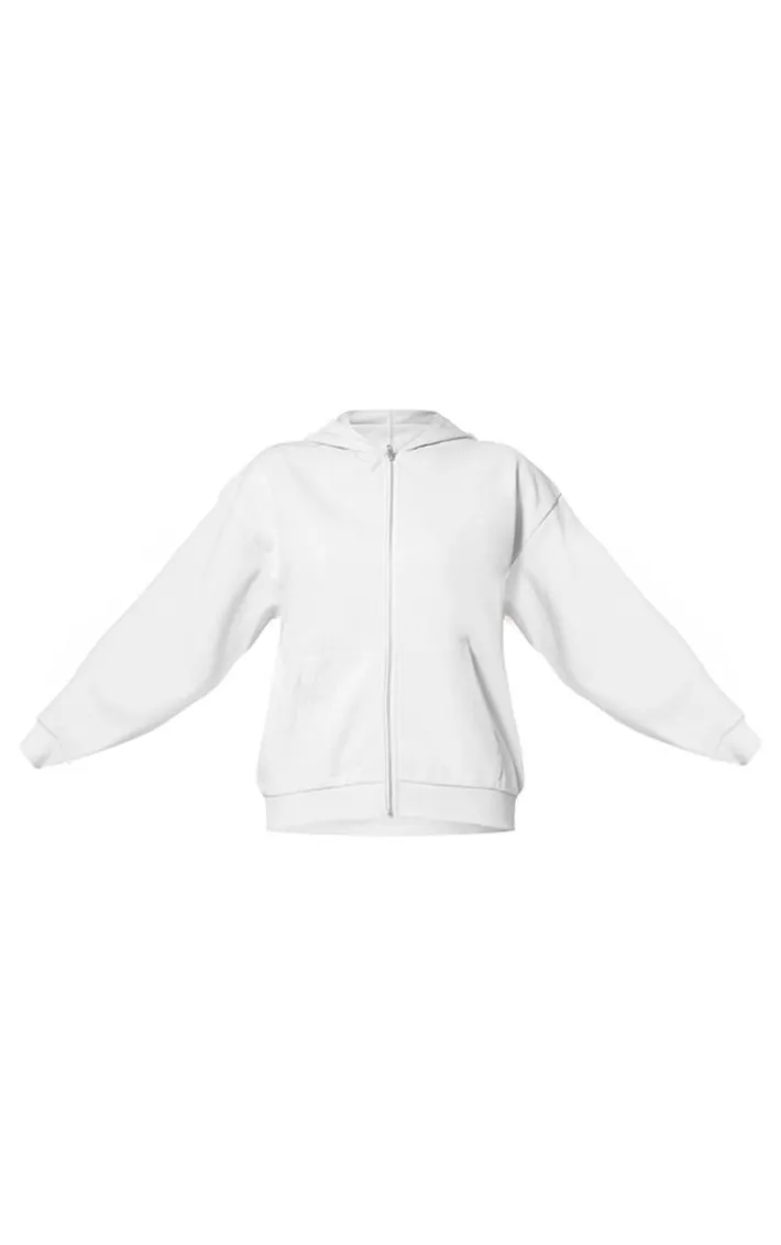 Ash Grey Premium Zip Up Oversized Hoodie