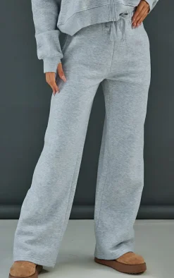 PrettyLittleThing Wide Leg Oversized Sweatpants Ash Grey