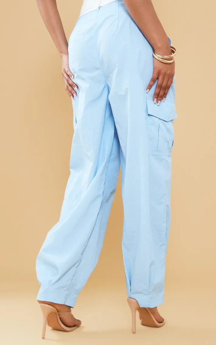 Baby Blue Extreme Baggy Shell Cargo Pants