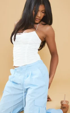 Baby Blue Extreme Baggy Shell Cargo Pants