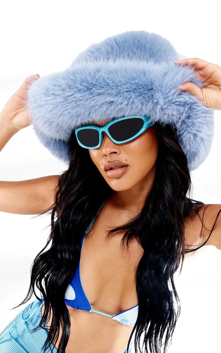 PrettyLittleThing Hats*Faux Fur Fluffy Bucket Hat