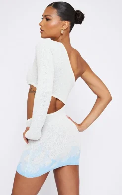 Towel Knit Flame One Sleeve Bodycon Dress-PrettyLittleThing Best
