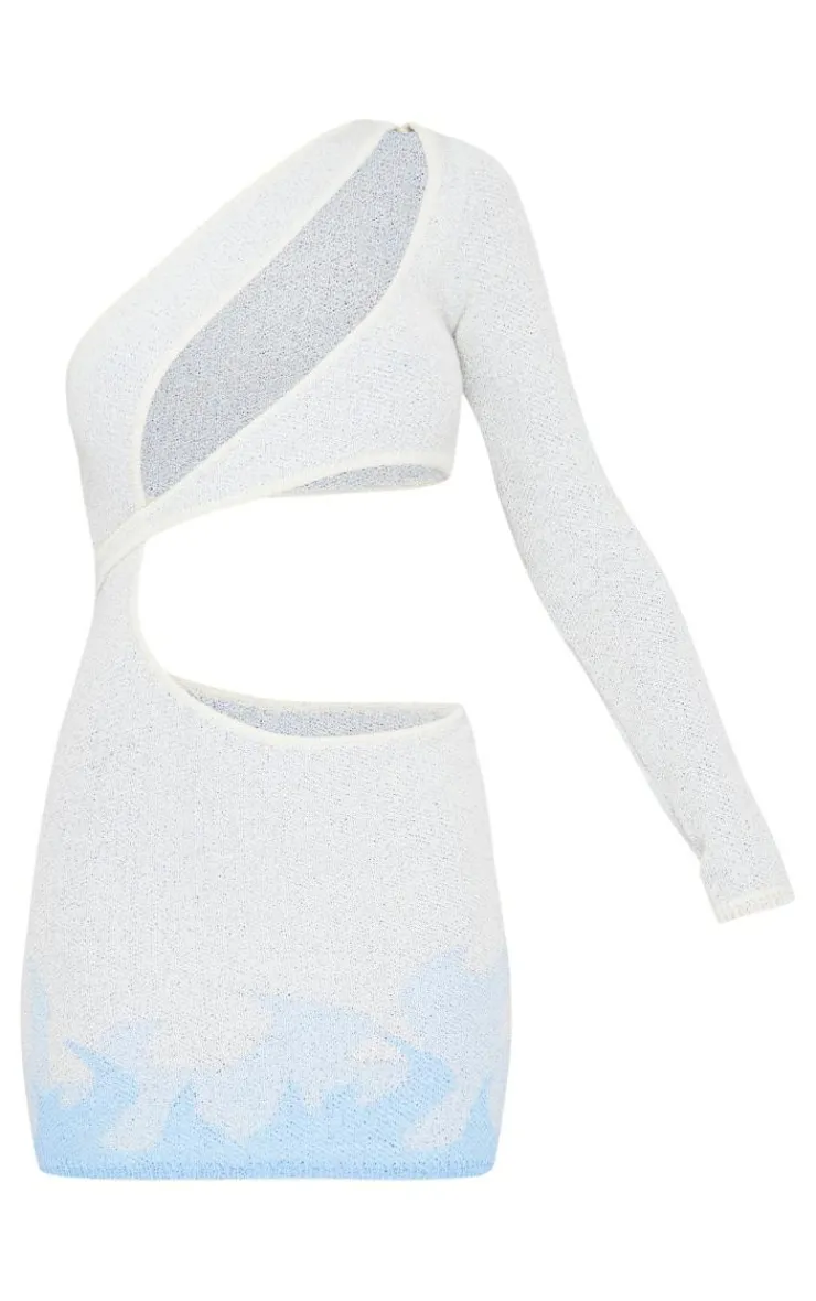 Towel Knit Flame One Sleeve Bodycon Dress-PrettyLittleThing Best