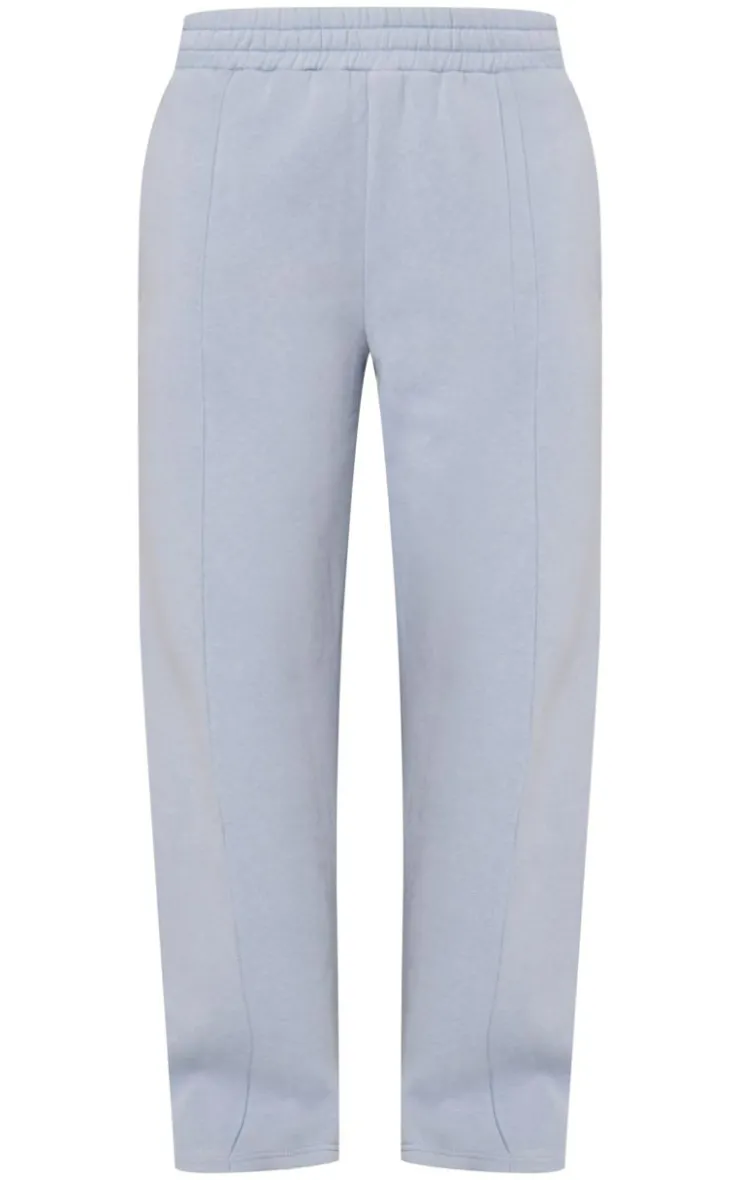 Outlet PrettyLittleThing Waistband Wide Leg Sweatpants Baby Blue