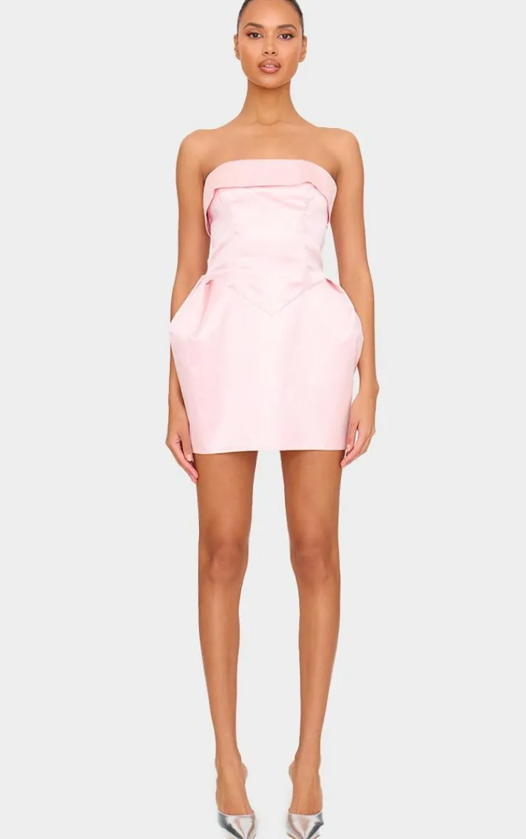 Boned Bandeau Shift Dress-PrettyLittleThing New