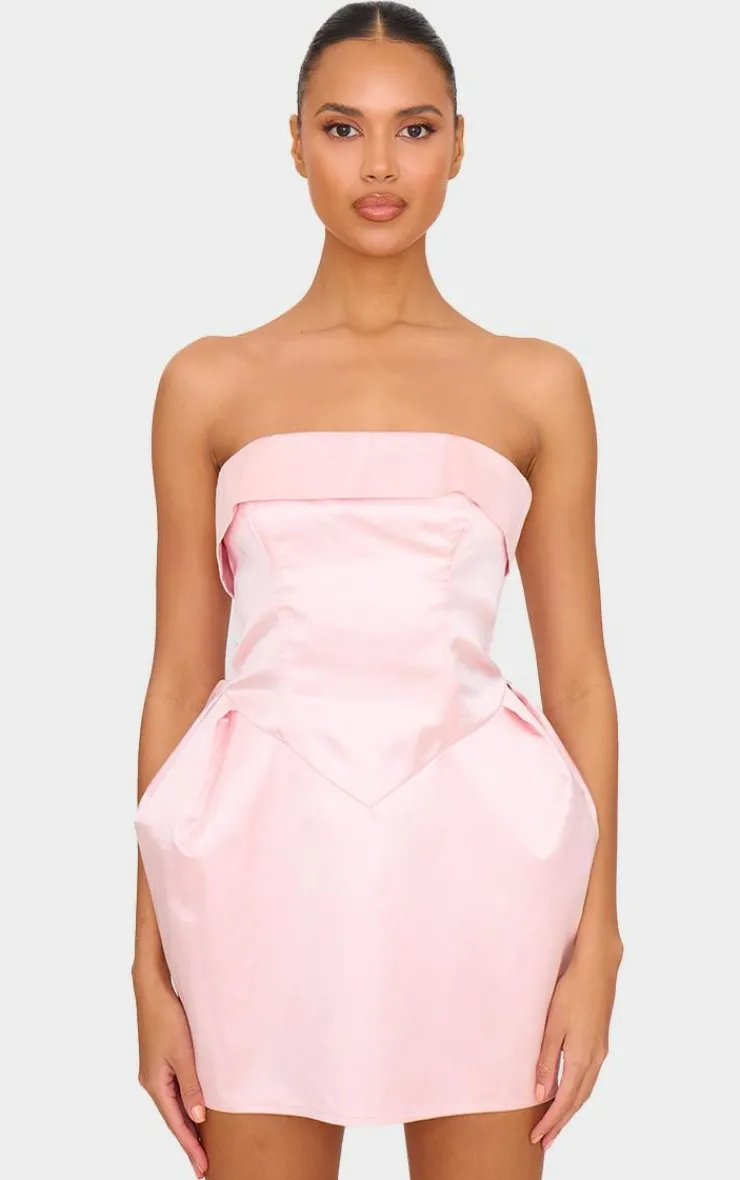 Boned Bandeau Shift Dress-PrettyLittleThing New