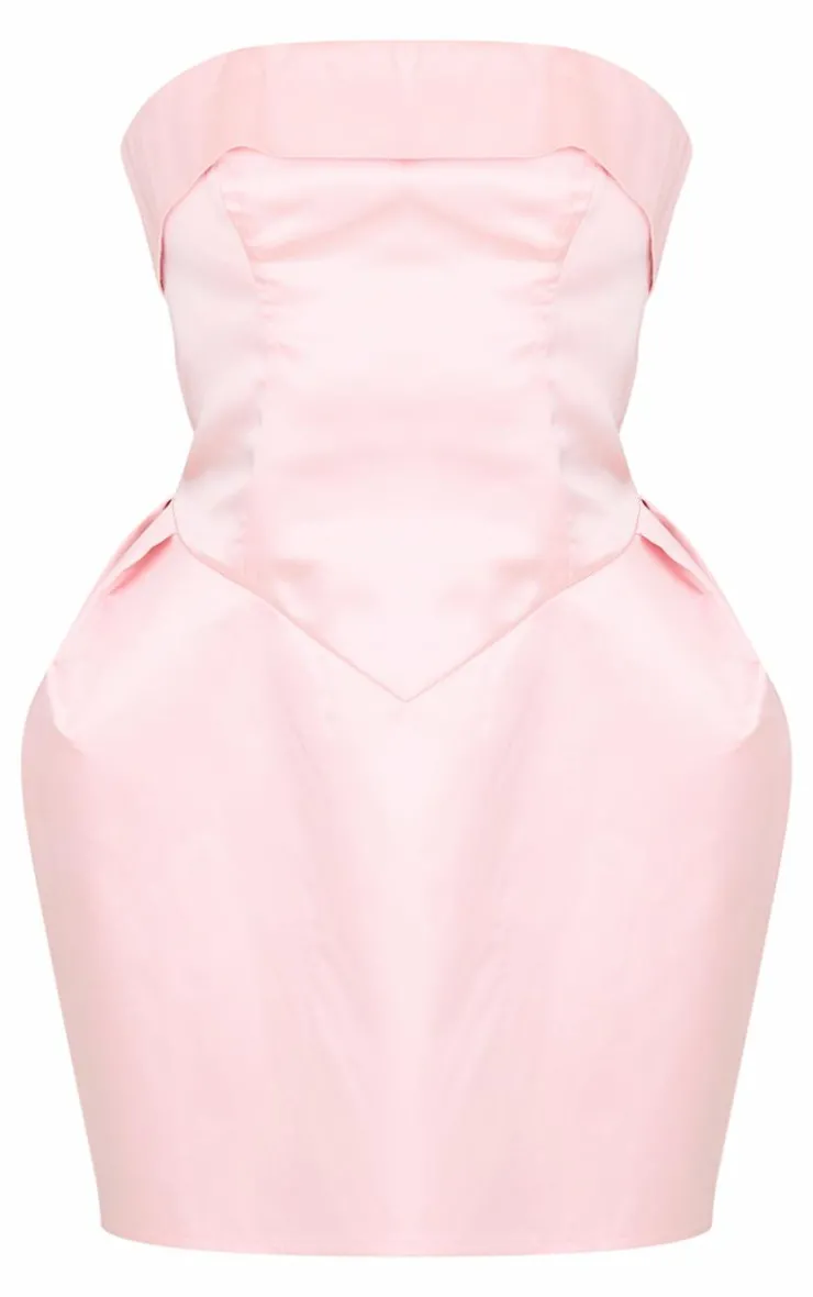 Boned Bandeau Shift Dress-PrettyLittleThing New