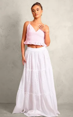 PrettyLittleThing Camisole*Broderie Elastic Waist Cami