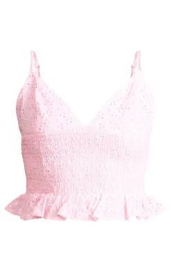 PrettyLittleThing Camisole*Broderie Elastic Waist Cami
